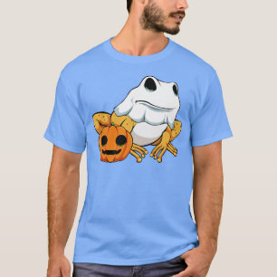 Ghost Frog Pumpkin Lazy Halloween Costume Amphibia T-Shirt