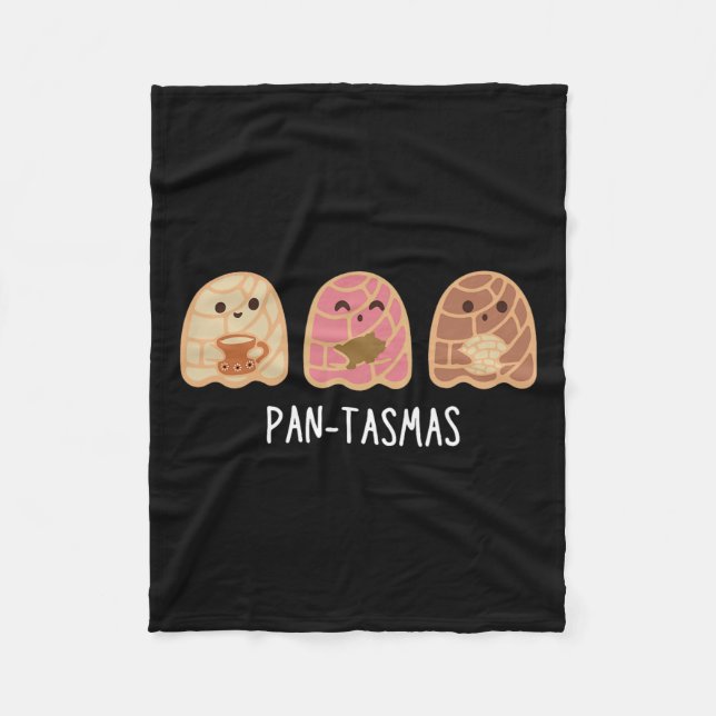 Ghost Funny Spooky Conchas Mexican Ghost 1  Fleece Blanket (Front)