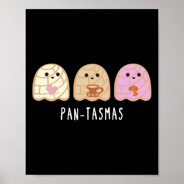 Ghost Funny Spooky Conchas Mexican Ghost  Poster (Front)