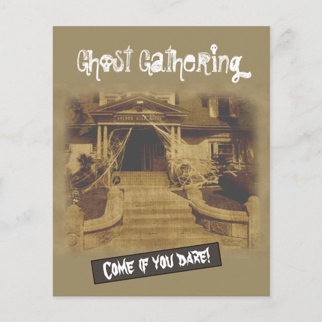 Ghost Gathering in Haunted House Flyer (Front)