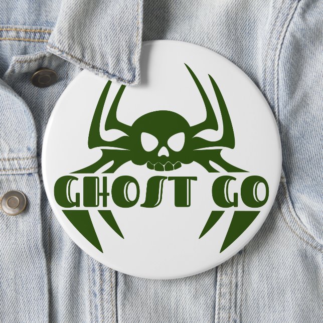 Ghost Go Spooky Season 6 Cm Round Badge (In Situ)