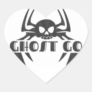 Ghost Go Spooky Season Heart Sticker