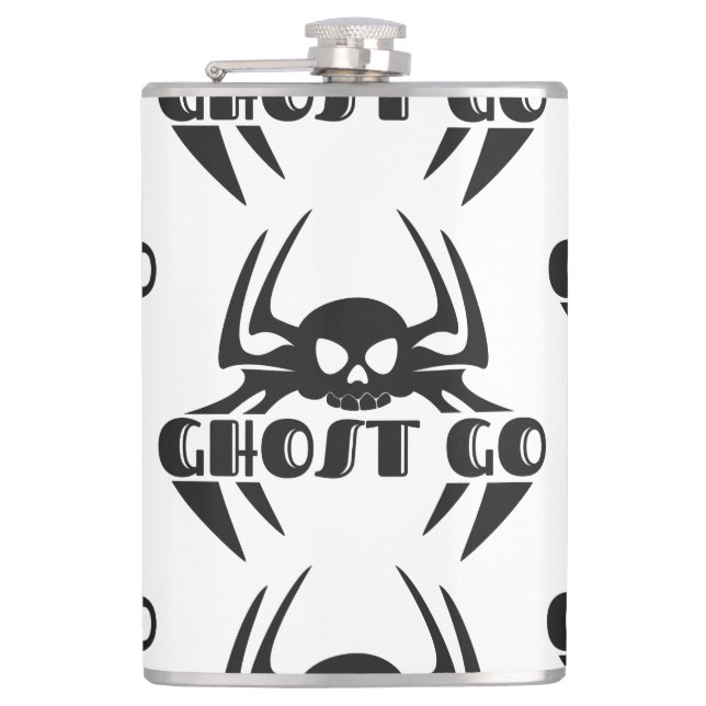 Ghost Go Spooky Season Hip Flask (Front)