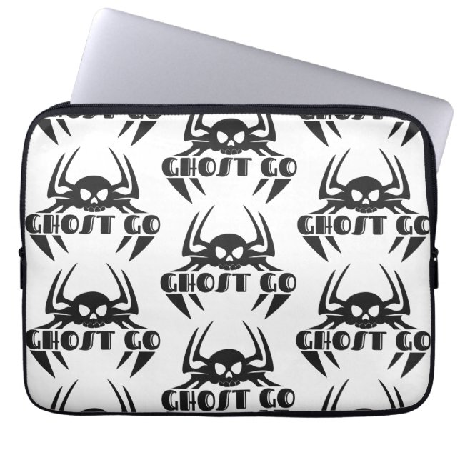 Ghost Go Spooky Season Laptop Sleeve (Front)