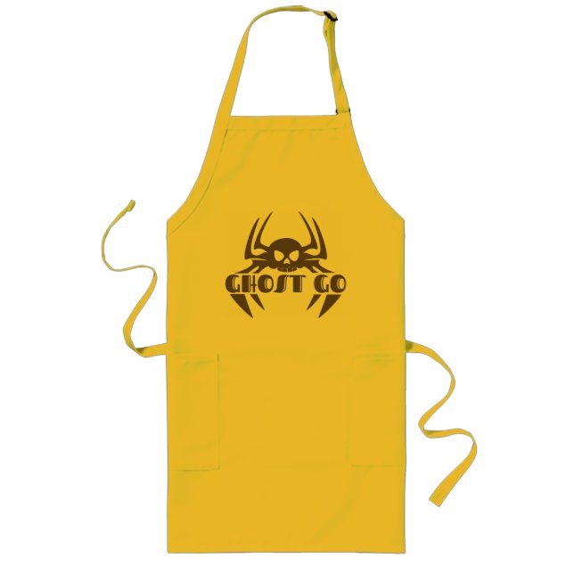Ghost Go Spooky Season Long Apron (Front)