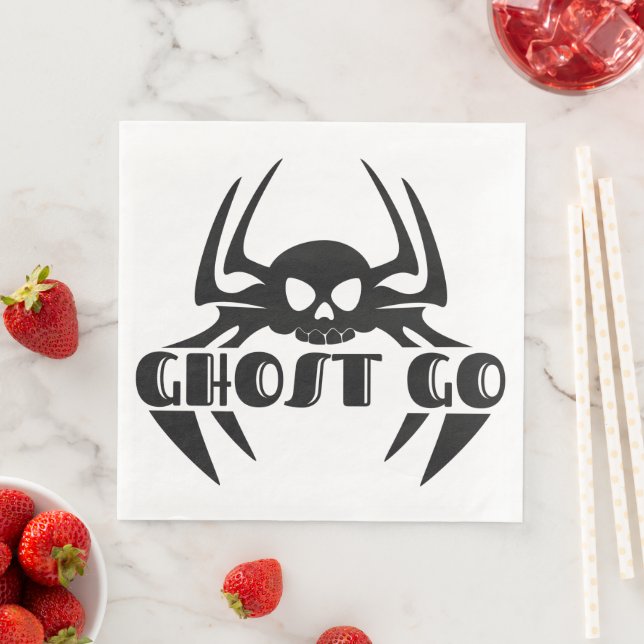 Ghost Go Spooky Season Napkin (Insitu)