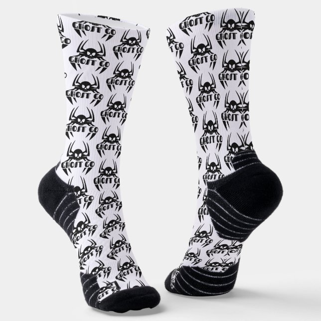 Ghost Go Spooky Season Socks (Angled)