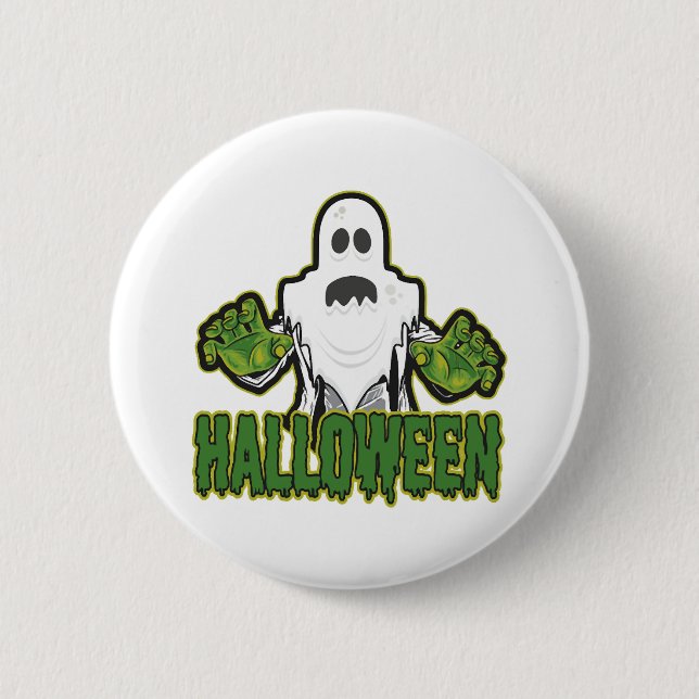 Ghost Halloween  6 Cm Round Badge (Front)