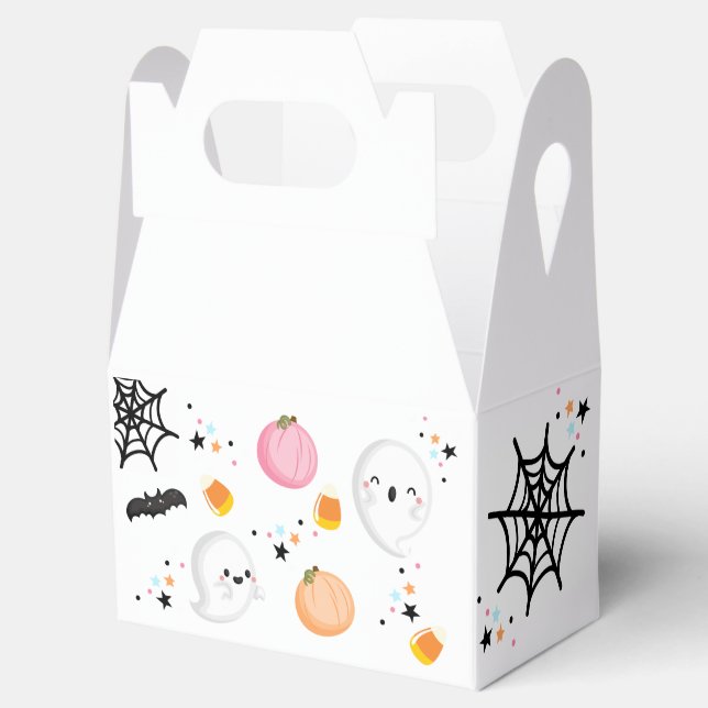 Ghost Halloween Birthday Pink Spooktacular Party Favour Box (Opened)