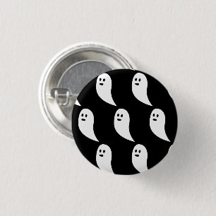 Ghost Halloween black white cute pattern 3 Cm Round Badge