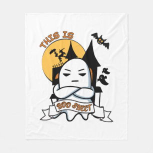 Ghost Halloween Costume Funny Boo Fleece Blanket