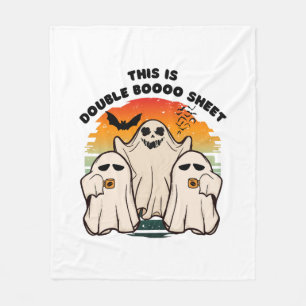 Ghost Halloween Costume Funny Boo Fleece Blanket