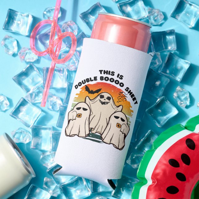 Ghost Halloween Costume Funny Boo Seltzer Can Cooler (In Situ Summer)