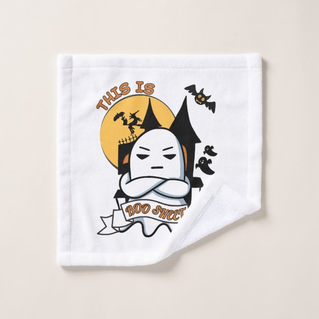 Ghost Halloween Costume Funny Boo Wash Cloth (Wash Cloth)
