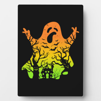 Ghost Halloween Ghost Halloween Spooky Halloween G Plaque