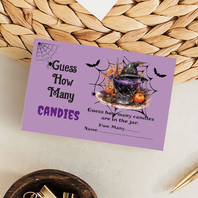 Ghost Halloween Guess How Many Candies Game Enclosure Card (Creator Uploaded)