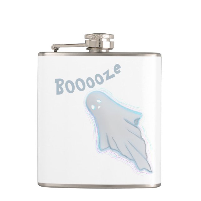 Ghost Halloween  Hip Flask (Front)