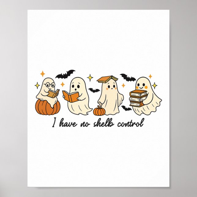 Ghost Halloween Library Reading  Poster (Front)