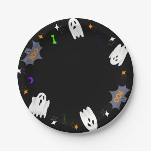 Ghost Halloween Paper Plate
