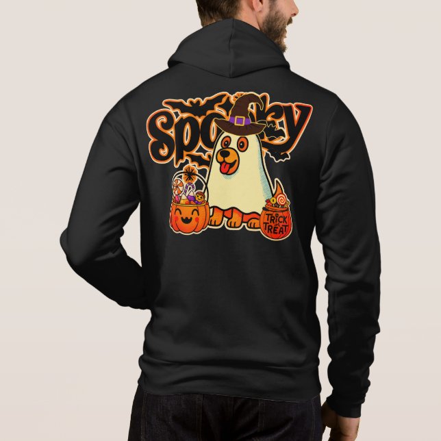Ghost Halloween Pumpkin Hoodie (Back)