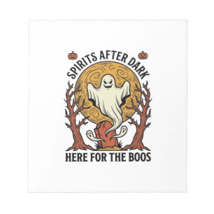 Ghost Halloween Shirt Vintage Engraving Spooky Par Notepad