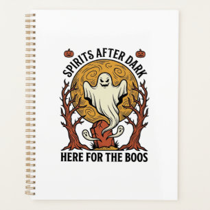 Ghost Halloween Shirt Vintage Engraving Spooky Par Planner