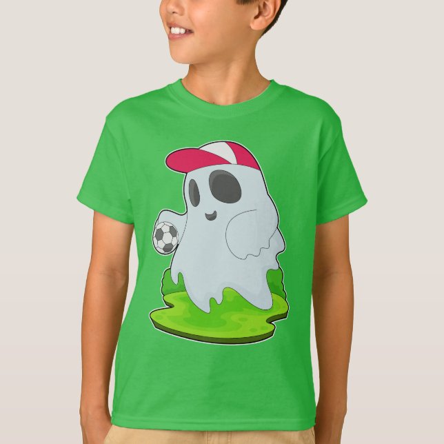 Ghost Halloween Soccer T-Shirt (Front)