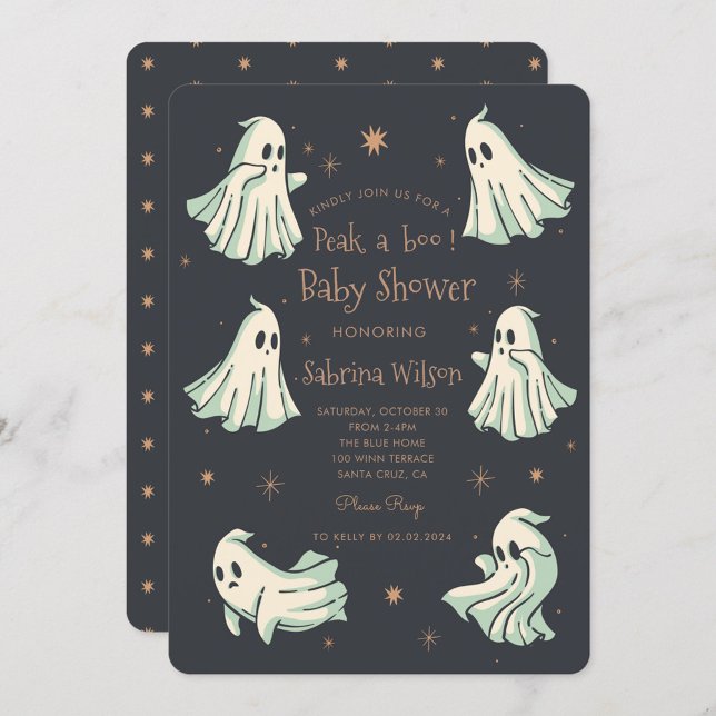 Ghost Halloween Spooktacular Baby Shower Invitation (Creator Uploaded)