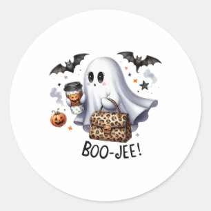 Ghost Halloween Spooky Boo Autumn Halloween Ghost Classic Round Sticker