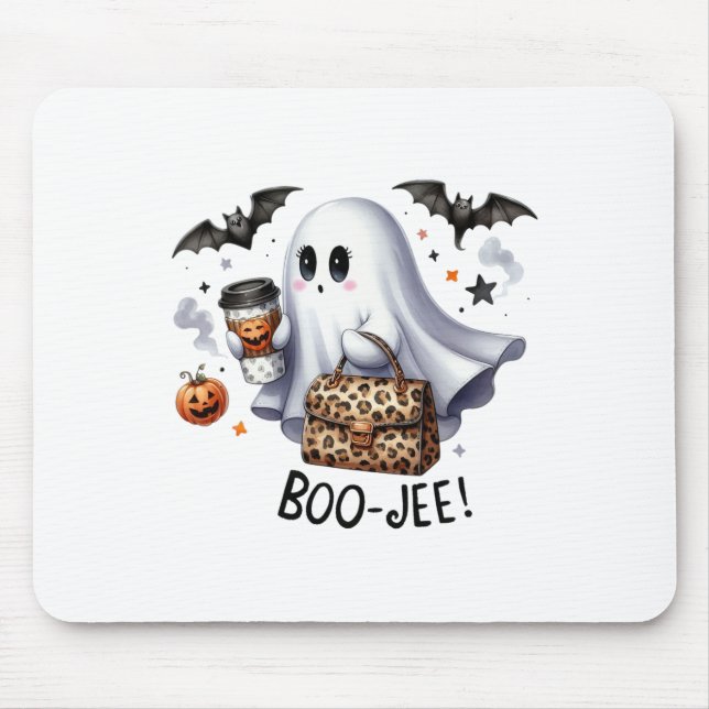 Ghost Halloween Spooky Boo Autumn Halloween Ghost  Mouse Pad (Front)