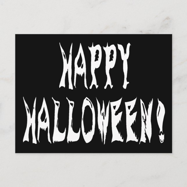 Ghost Halloween Text Postcard (Front)