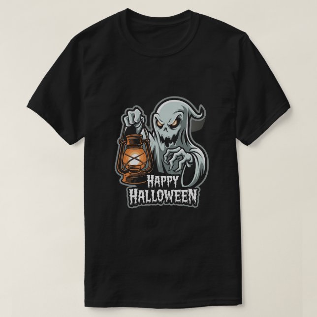 Ghost: Happy Halloween T-Shirt (Design Front)