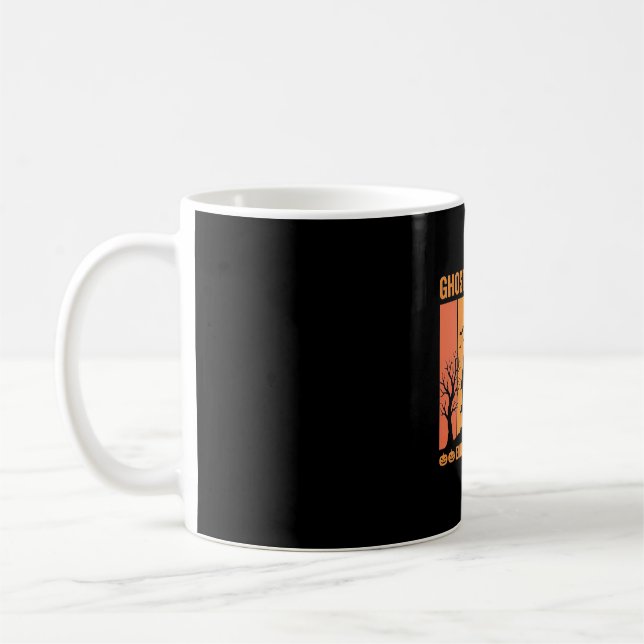Ghost Haunted House Halloween Vector Design Coffee Mug (Left)