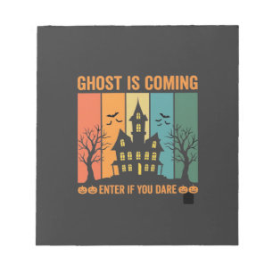 Ghost Haunted House Halloween Vector Design Notepad