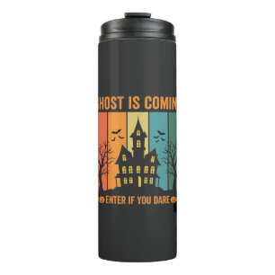 Ghost Haunted House Halloween Vector Design Thermal Tumbler