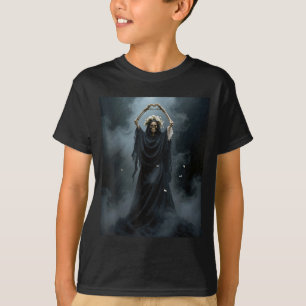 Ghost heart hands mothers day floral skull flowers T-Shirt