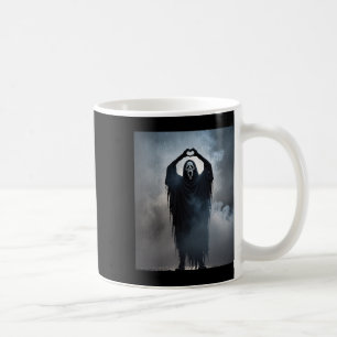 Ghost Heart Hands Scary Face Horror Poster Hallowe Coffee Mug