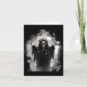 Ghost heart hands scary face mothers day poster card
