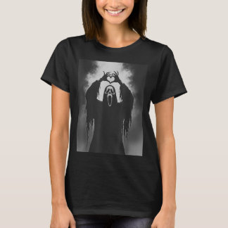 Ghost Heart Hands Y Face Horror Ster Halloween T-Shirt