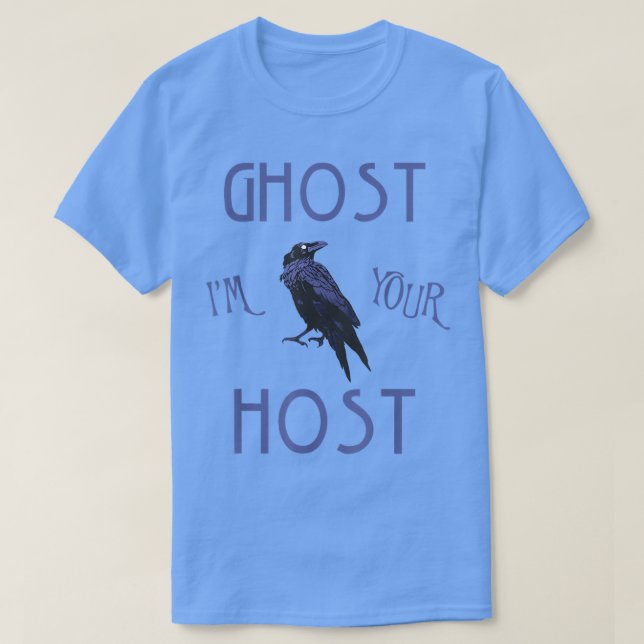 Ghost Host Foolish Mortals Scary Theme Park Haunte T-Shirt (Design Front)
