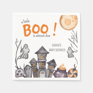 Ghost House Halloween Baby Shower Fall Theme  Napkin