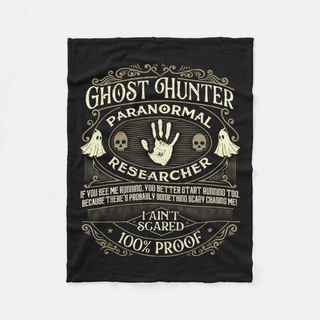 Ghost Hunter - Ghost Hunting Halloween Paranormal  Fleece Blanket (Front)