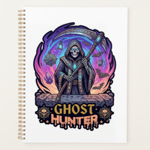 Ghost Hunter Grim Reaper Skeleton Scythe Purple Fl Planner