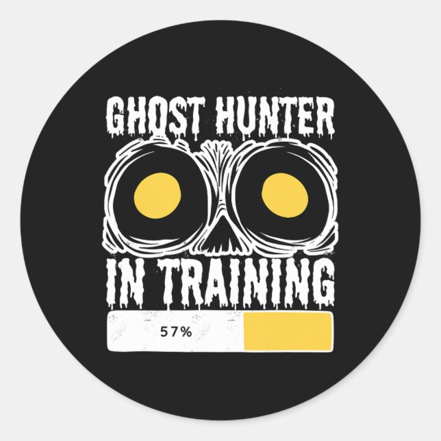 Ghost Hunter In Training Halloween Ghost Hunting  Classic Round Sticker (Front)