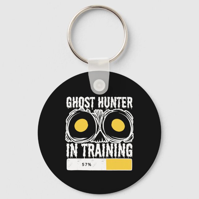 Ghost Hunter In Training Halloween Ghost Hunting  Key Ring (Front)
