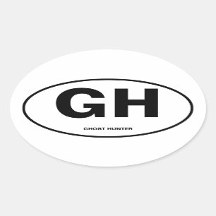 Ghost Hunter Oval Sticker