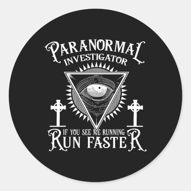 Ghost Hunter Paranormal Investigator  Classic Round Sticker (Front)