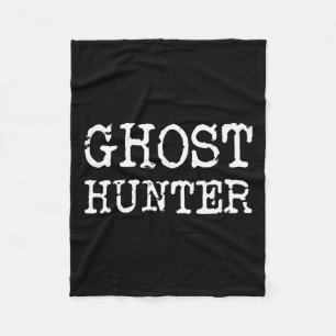 Ghost Hunter Paranormal Investigator Halloween Gif Fleece Blanket