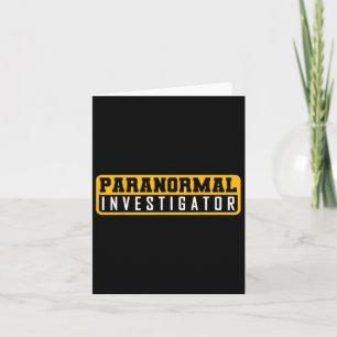 Ghost Hunting Paranormal Investigator  Card