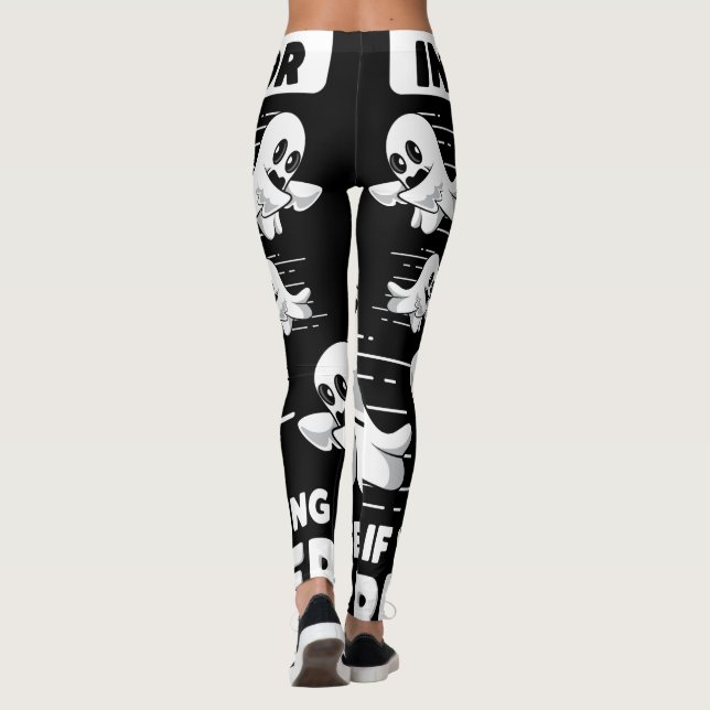 Ghost Hunting Paranormal Investigator Run Faster Leggings (Back)